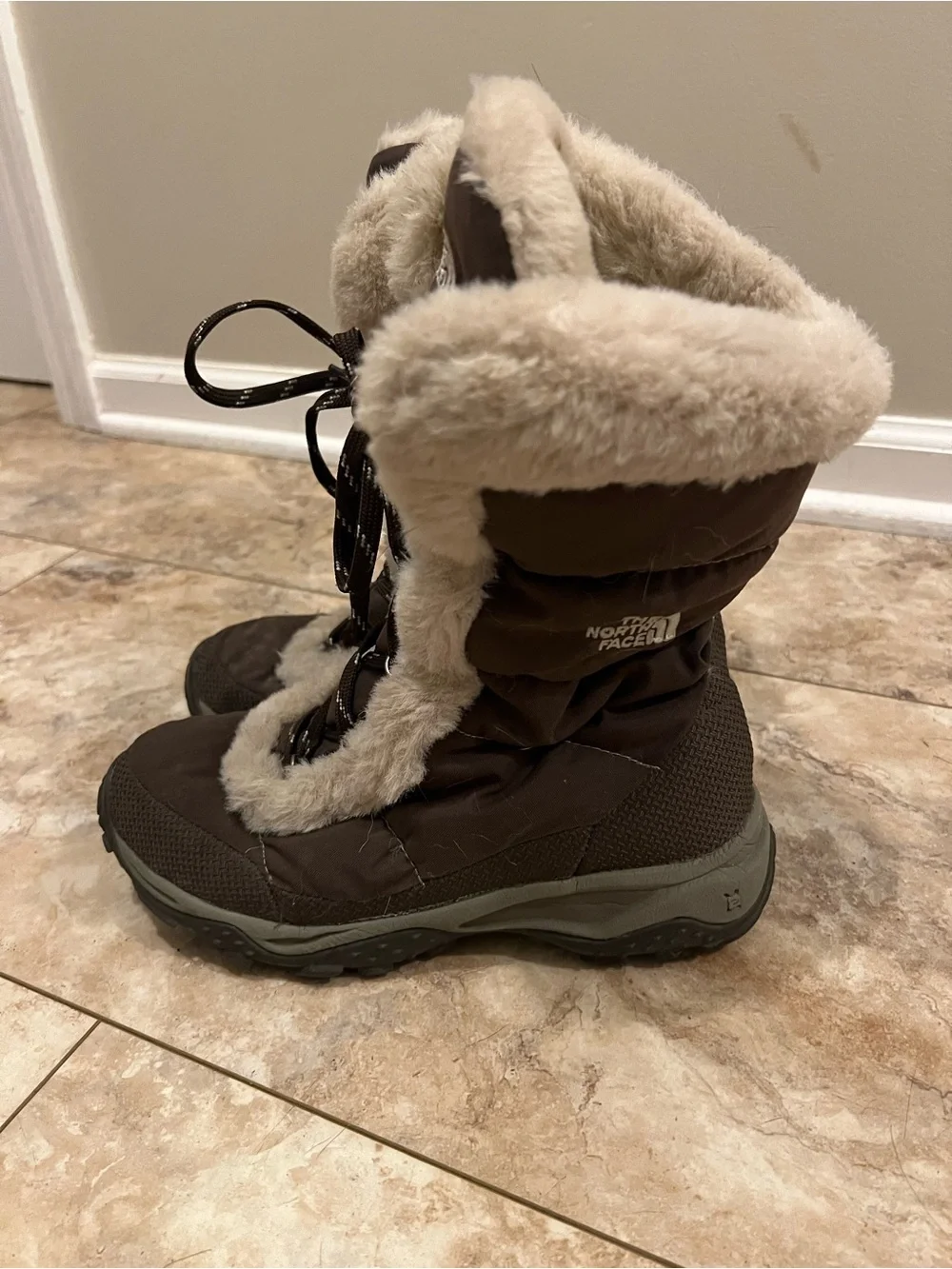 North Face Faux-Fur Snow Boots